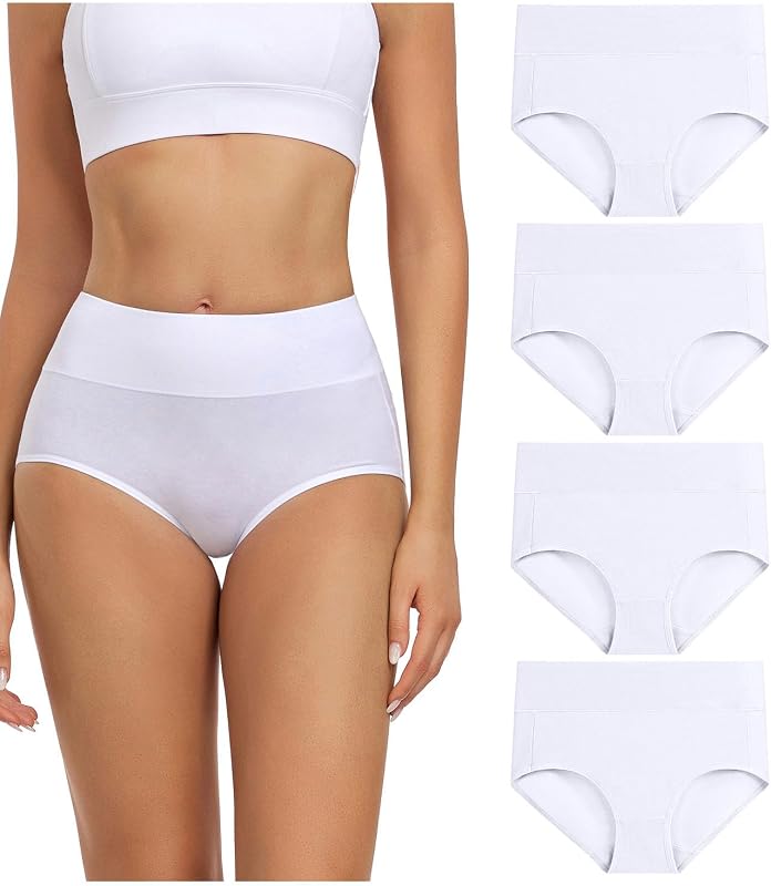 wirarpa Women's Cotton High Waisted Underwear
