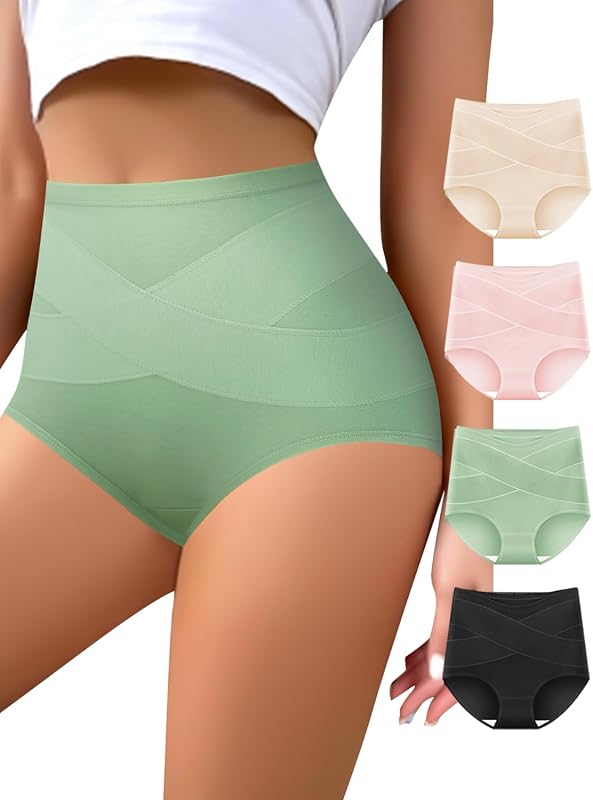 Women’s High Waisted Cotton Tummy Control Underwear