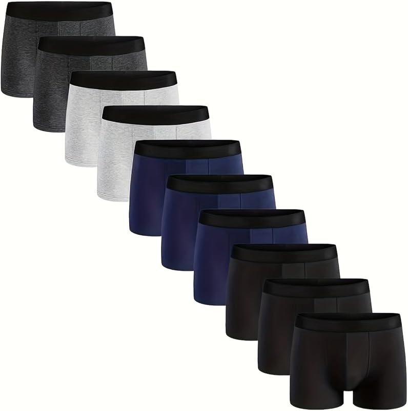 Men’s Premium Cotton Boxer Briefs 10-Pack